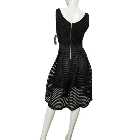 NWT NY&CO Black Fit & Flare Dress 6P - Picture 7 of 12